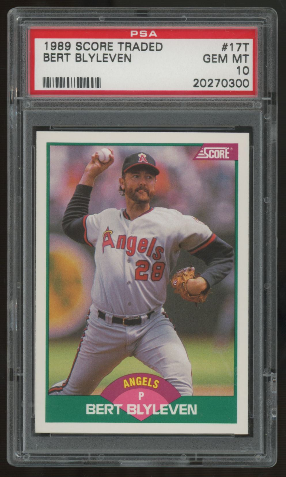 1989 Score Traded Bert Blyleven #17T PSA 10