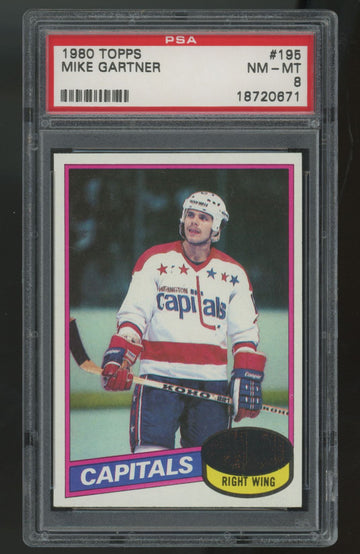 1980-81 Topps Mike Gartner RC #195 PSA 8