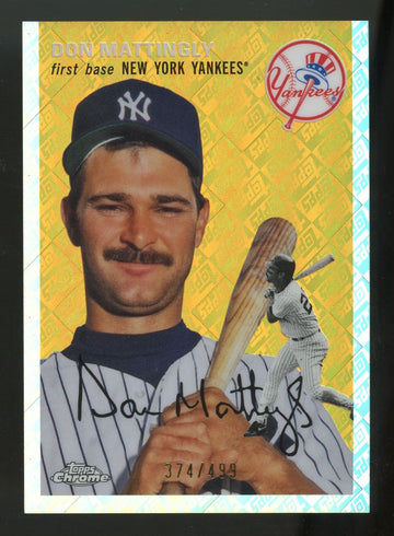 2023 Topps Chrome Platinum Anniversary Don Mattingly Logo /499 #479