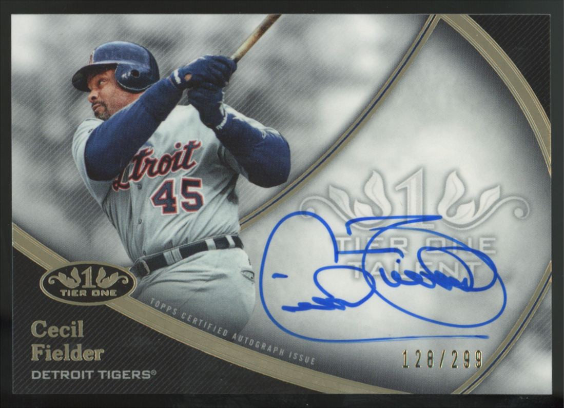 2020 Topps Tier One Cecil Fielder Tier One Talent Auto /299 #TITA-CFI