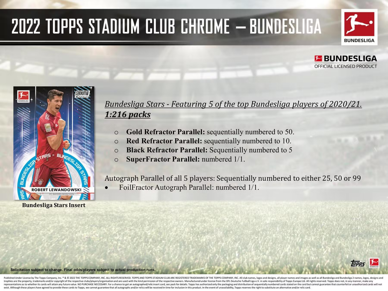2021/22 Topps Stadium Club Chrome Bundesliga Soccer Hobby Box