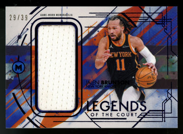 2025-26 Topps Motif Jalen Brunson Blue Legends of the Court Patch /39 #LCR-JB