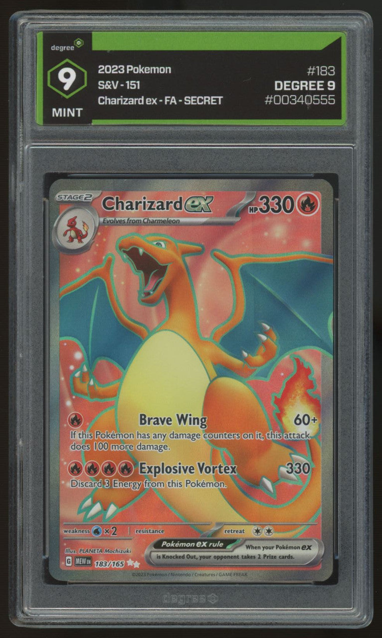 2023 Pokemon Charizard ex 151 Full Art #183 Degree 9