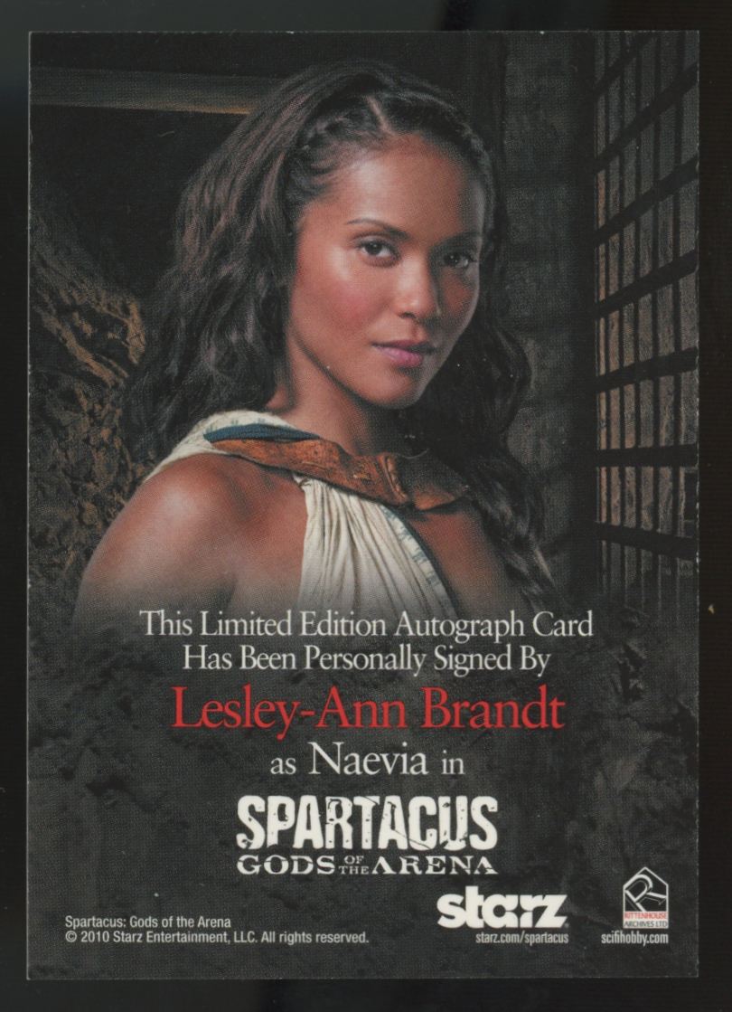 2010 Rittenhouse Spartacus Gods Of The Arena Naevia / Lesley-Ann Brandt Auto