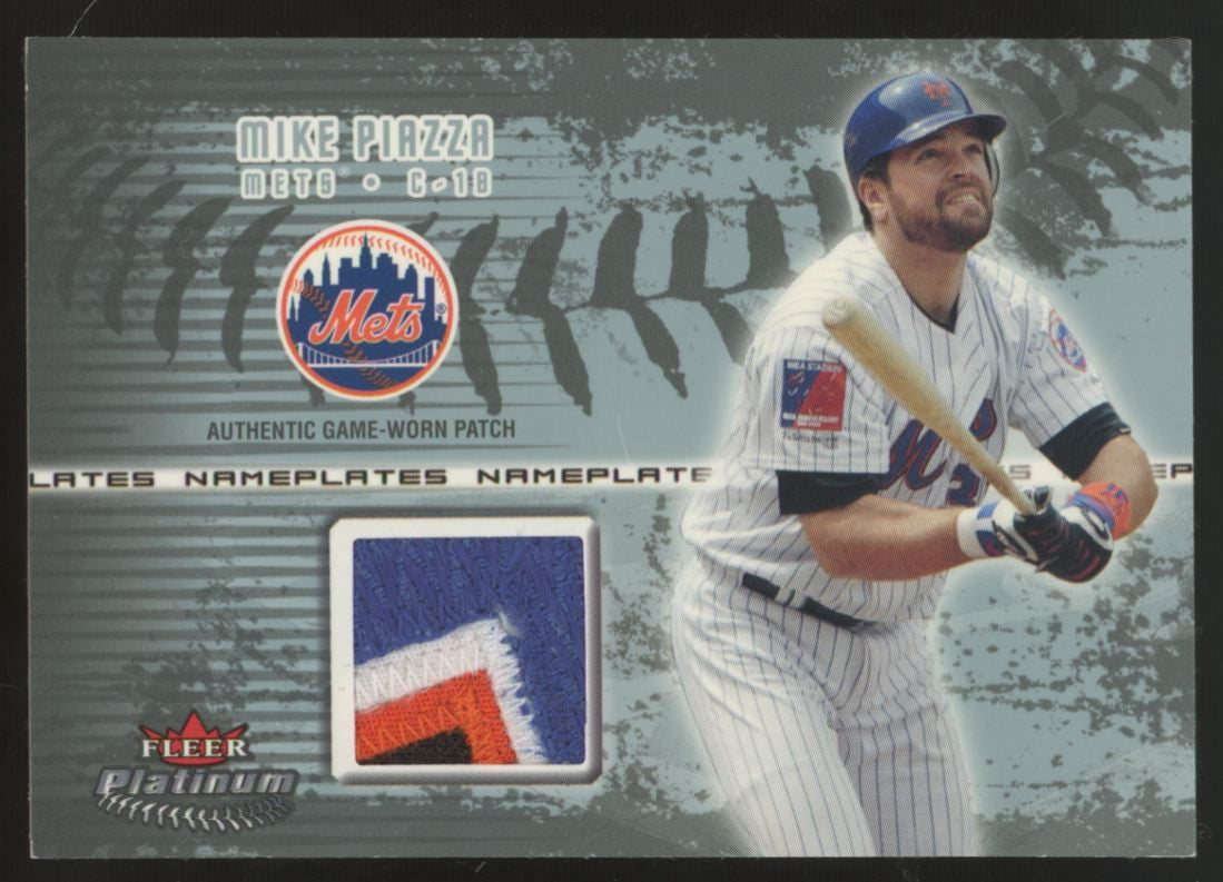 2005 Fleer Platinum Mike Piazza Nameplate Patch /25