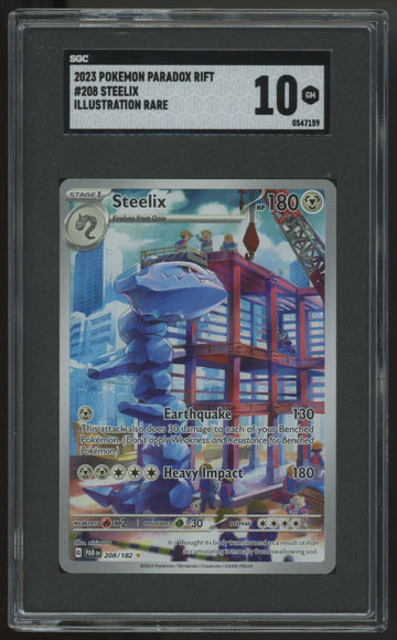2023 Pokemon Steelix Paradox Rift Illustration Rare #208 SGC 10