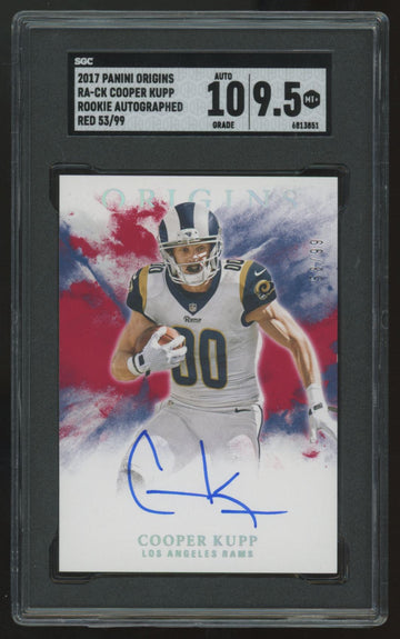2017 Panini Origins Cooper Kupp RC Red Auto /99 #RA-CK SGC 9.5 10