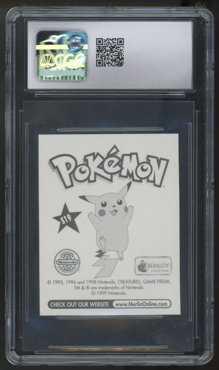 1998 Pokemon Scyther Merlin Sticker Series 1 Holo #S19 CGC 9