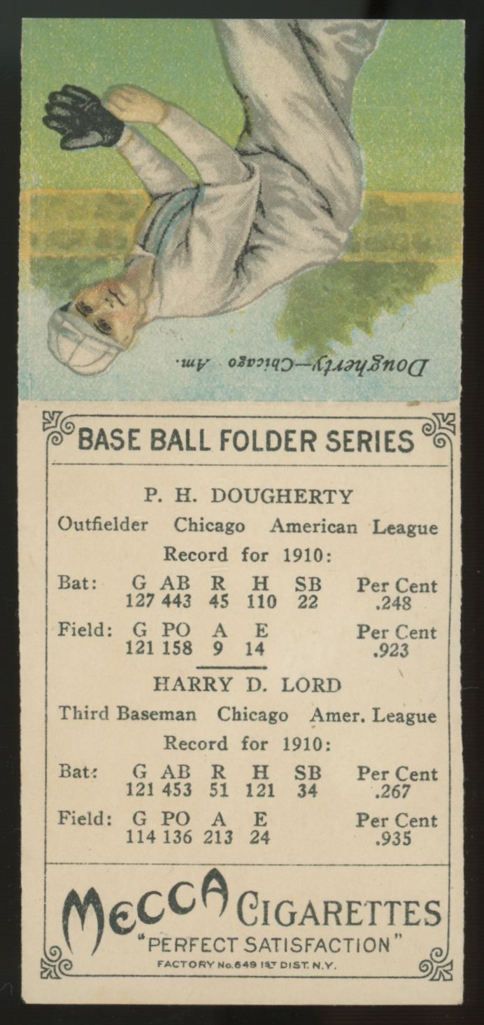 1911 T201 Mecca Double Folders Harry Lord/Patsy Dougherty EX