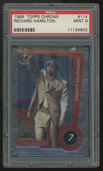 1999-00 Topps Chrome Richard Hamilton RC Draft Pick #114 PSA 9