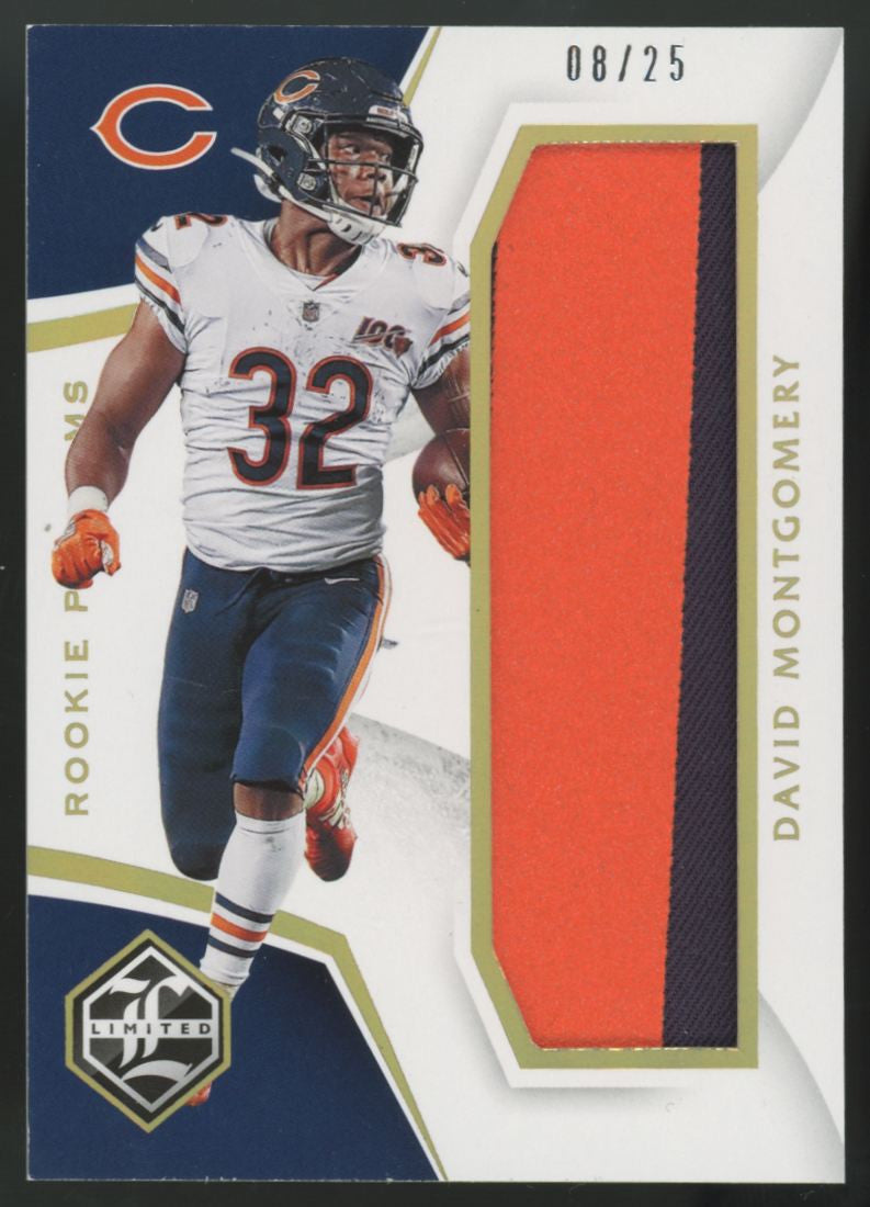 2019 Panini Limited David Montgomery RC Phenoms Gold Spotlight Patch /25 #RP-23