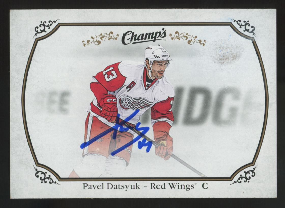 2015-16 Upper Deck Champs Pavel Datsyuk IP Auto #216 JSA Authentic