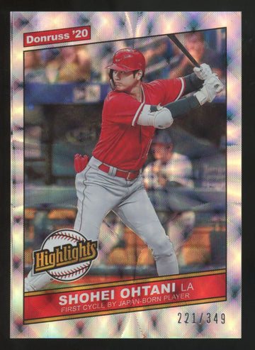 2020 Panini Donruss Shohei Ohtani Silver Highlights /349 #H-6