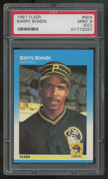 1987 Fleer Barry Bonds RC #604 PSA 9 (OC) *037