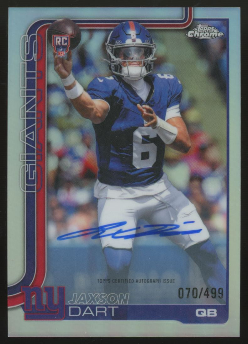 2025 Topps Chrome Jaxson Dart RC Refractor Auto /499 #RA-JD "A"
