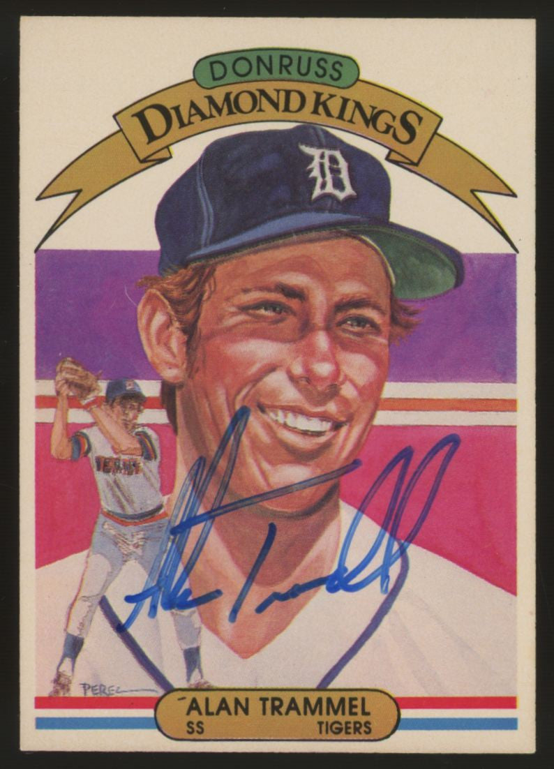 1982 Donruss Diamond Kings Alan Trammell #5 Signed Autographed Card JSA