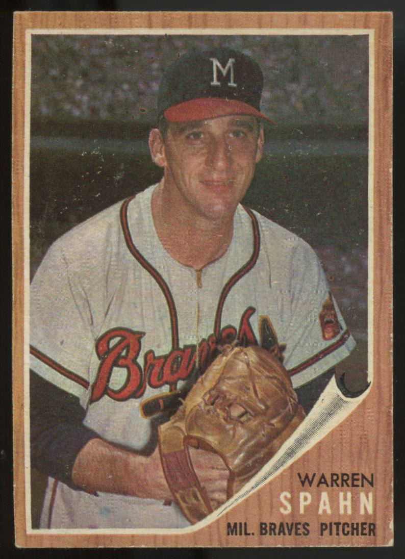 1962 Topps Warren Spahn #100 EX "B"