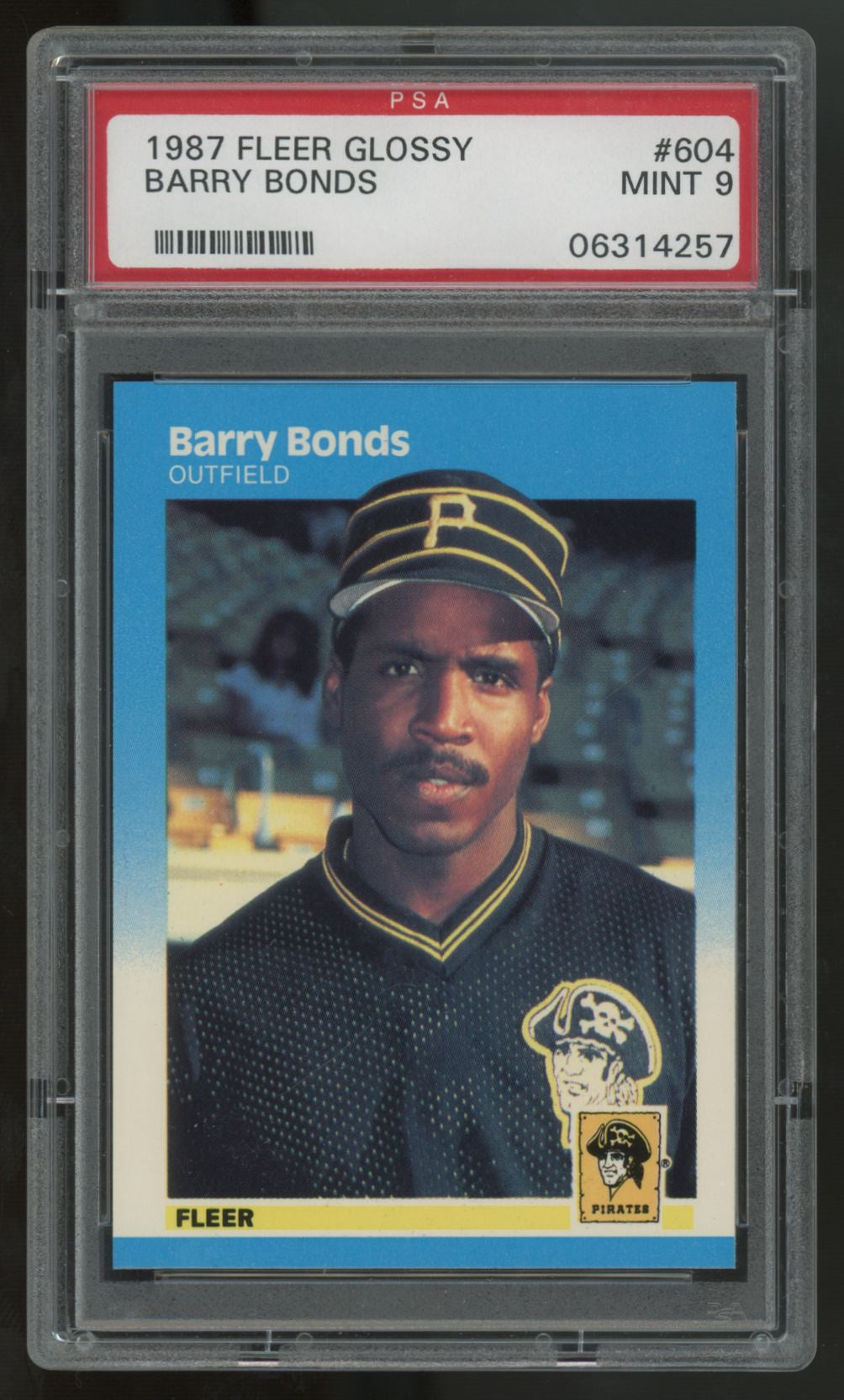 1987 Fleer Glossy Barry Bonds RC #604 PSA 9 *257