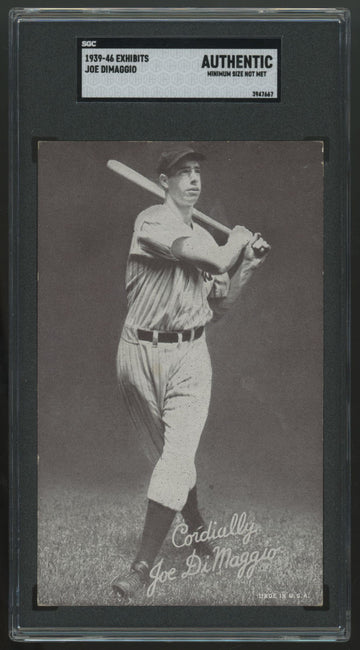 1939-46 Exhibits Salutations Joe DiMaggio SGC Authentic *667