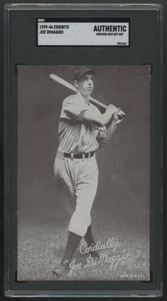 1939-46 Exhibits Salutations Joe DiMaggio SGC Authentic *667
