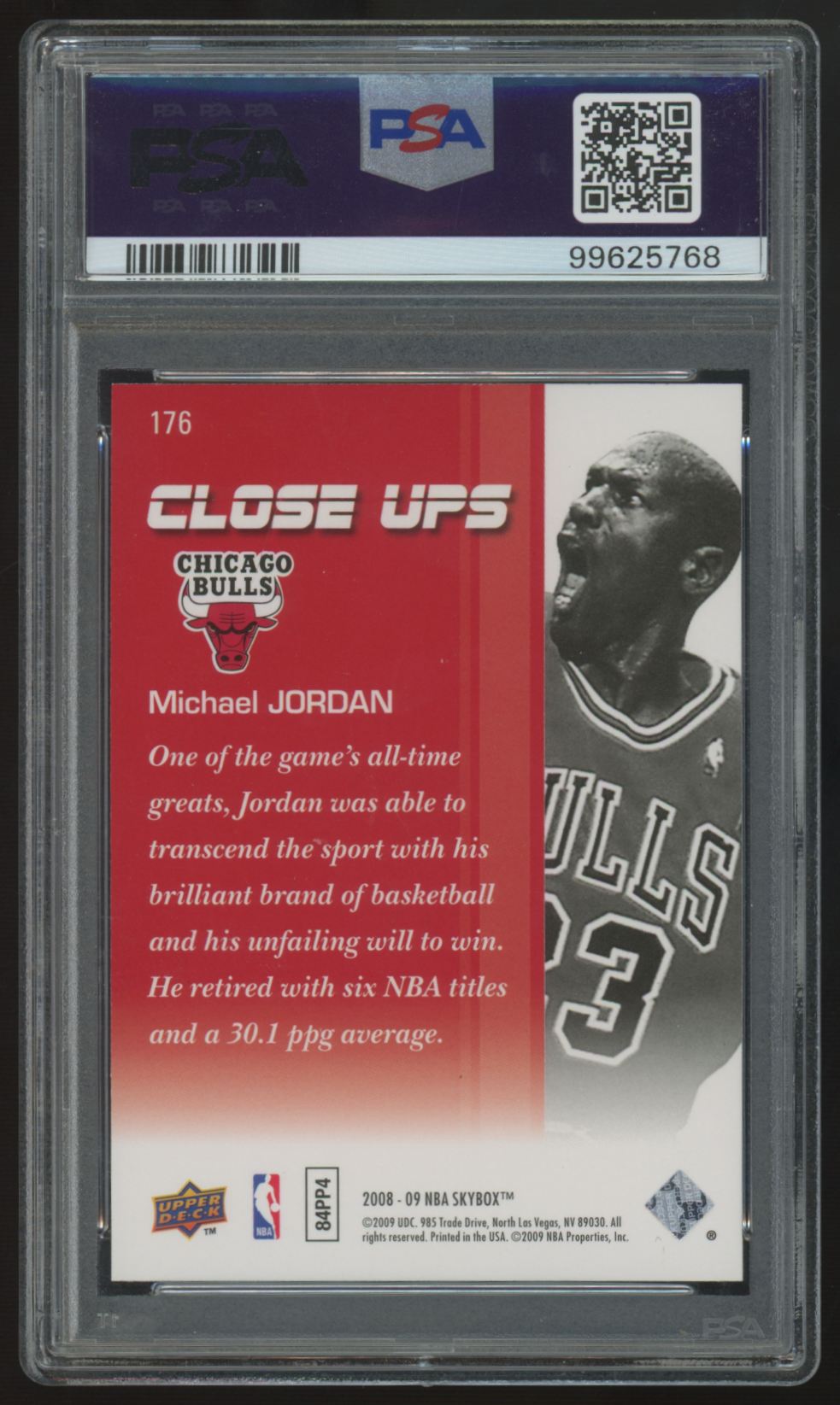 2008-09 Skybox Michael Jordan #176 PSA 9