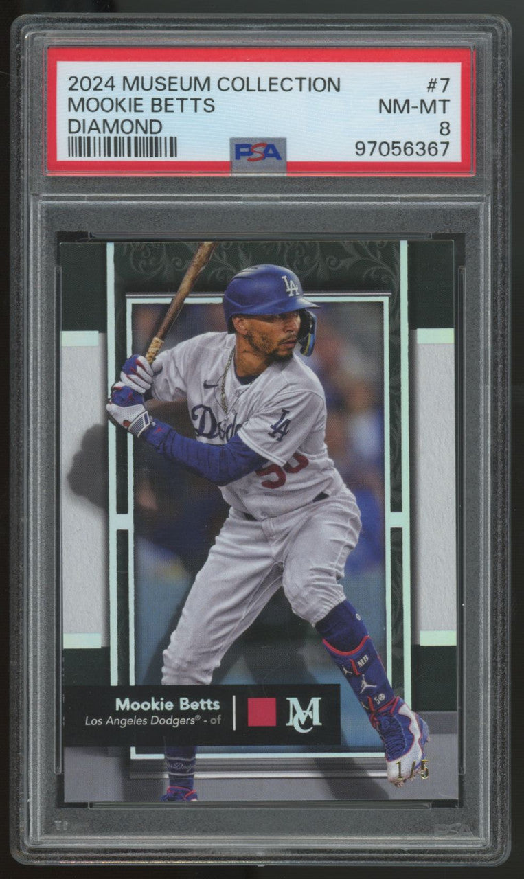 2024 Topps Museum Collection Mookie Betts Diamond /5 #7 PSA 8