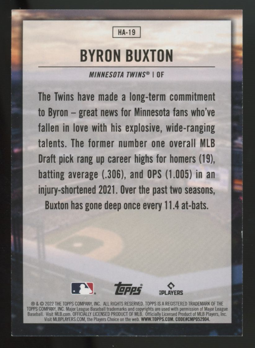 2022 Topps Series Two Byron Buxton Home Field Advantage #HA-19