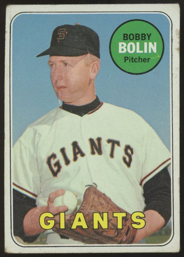 1969 Topps White Letter Bobby Bolin #505 Good (Crease)
