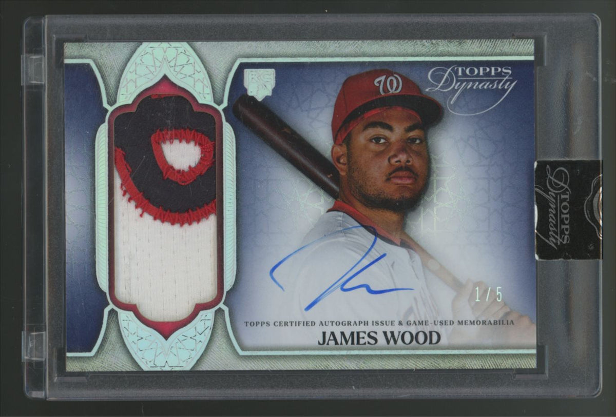 2025 Topps Dynasty James Wood RC Dynastic Deed Patch Auto RPA /5 #DAP-JW4