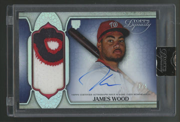 2025 Topps Dynasty James Wood RC Dynastic Deed Patch Auto RPA /5 #DAP-JW4