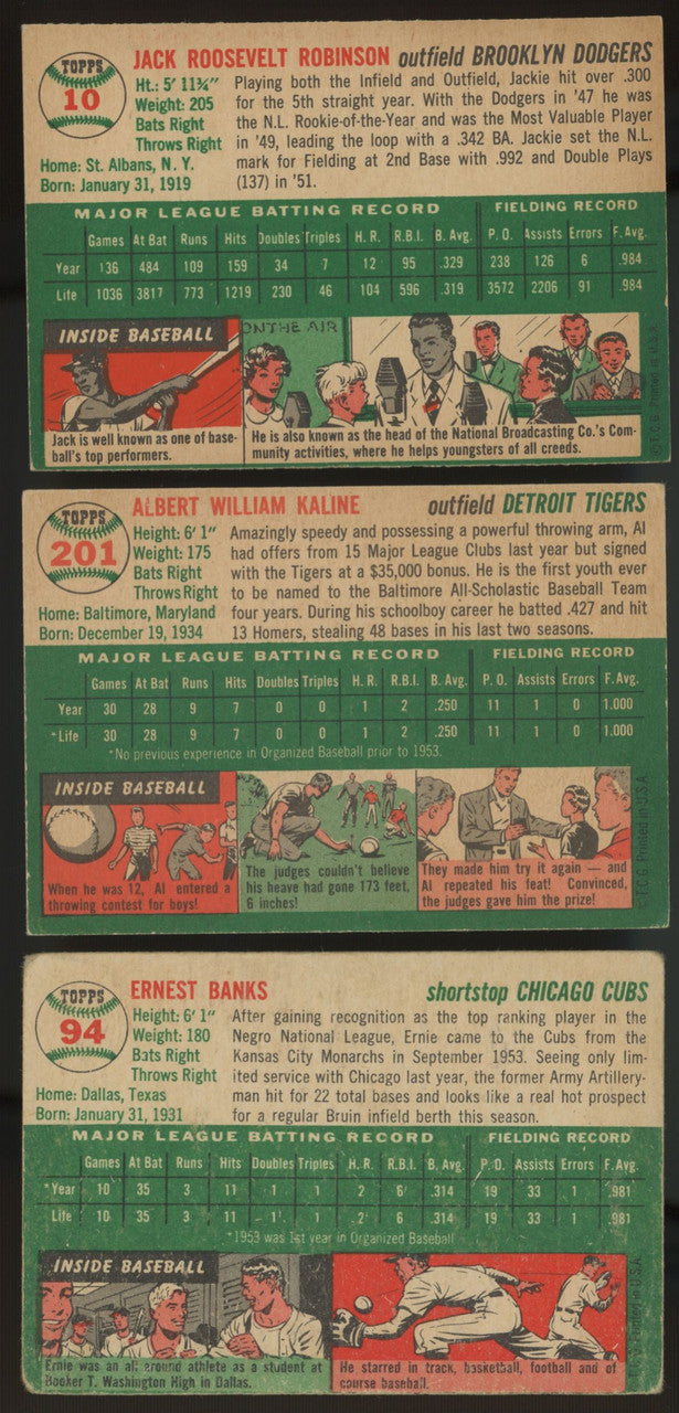 1954 Topps Baseball Complete Set (250) Overall VG-EX w/ Graded