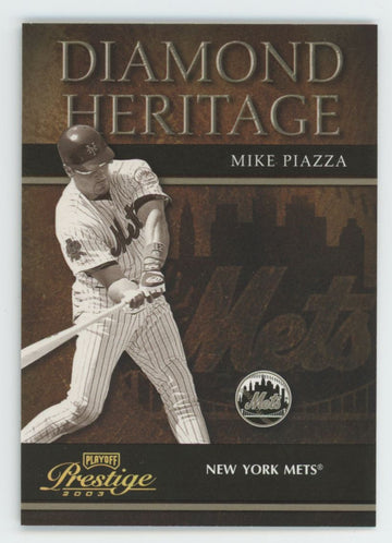 2003 Playoff Prestige Mike Piazza Diamond Heritage Gold /50 #DH-17