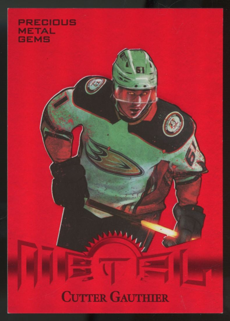 2024-25 Skybox Metal Universe Cutter Gauthier RC Precious Metal Gems Red /100