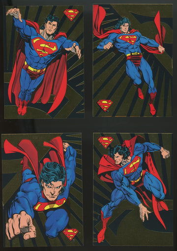 1993 SkyBox DC Return Of Superman Gold Foil Set (4) NM