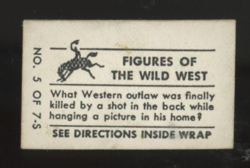 1948 Topps Magic Jesse James Figures Of The Wild West #5 VG/EX