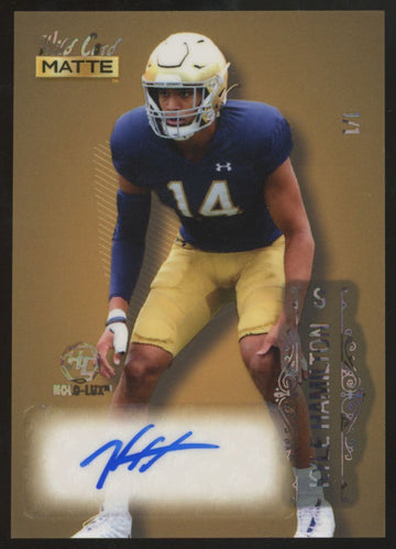 2022 Wild Card Matte Kyle Hamilton Holo-Lux Gold Auto 1/1 #MB-A