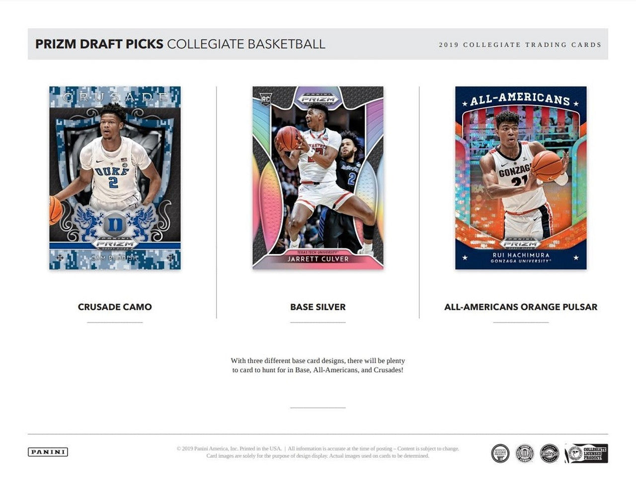 2019/20 Panini Prizm Draft Picks Basketball Hobby Box