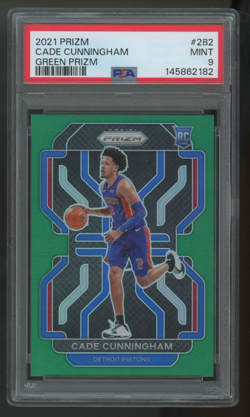 2021-22 Prizm Cade Cunningham RC Green #282 PSA 9
