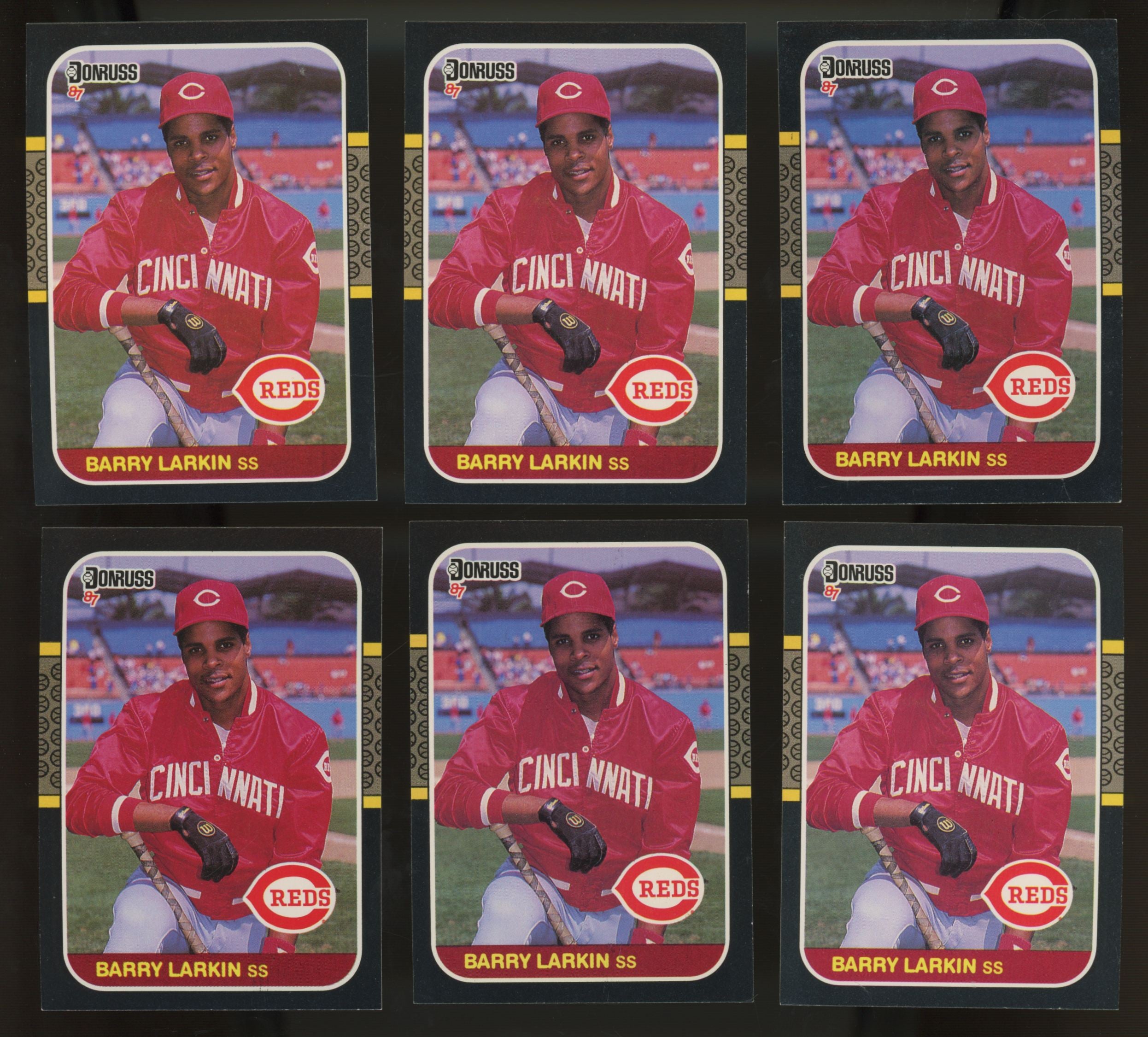 1987 Donruss Barry Larkin RC #492 (Lot of 33)