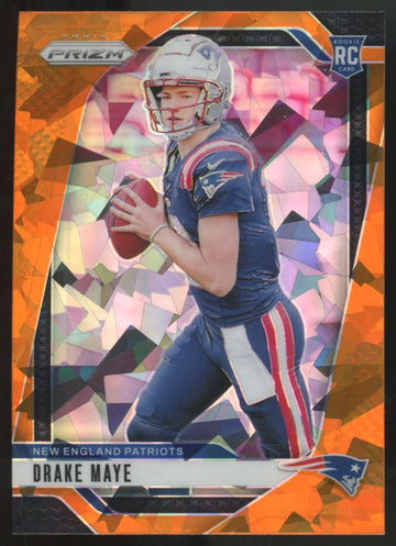 2024 Panini Prizm Drake Maye RC Orange Ice #329