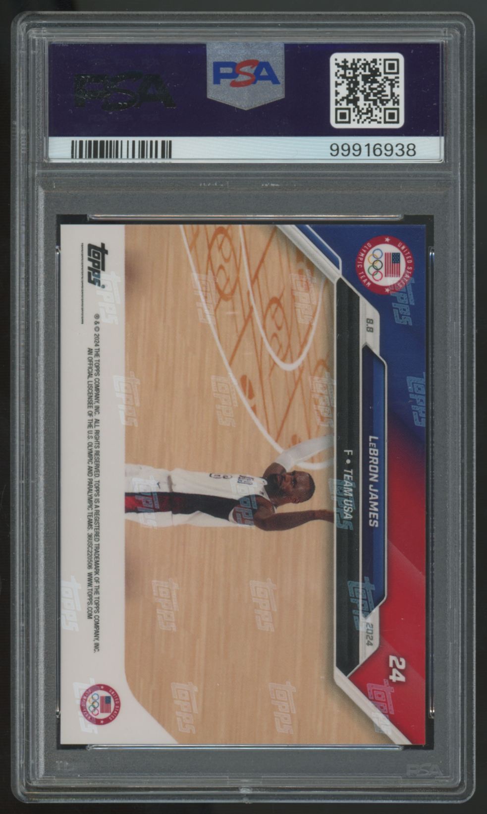 2024 Topps Now Olympics LeBron James Late Clutch #24 PSA 10
