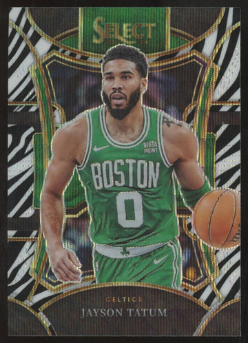 2023-24 Panini Select Jayson Tatum Mezzanine Zebra Prizm SSP #356