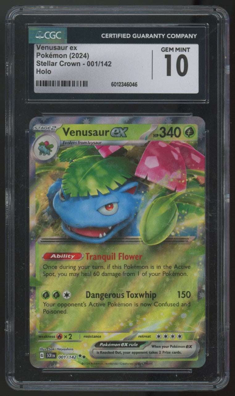 2024 Pokemon Venusaur ex Stellar Crown Holo #001 CGC 10