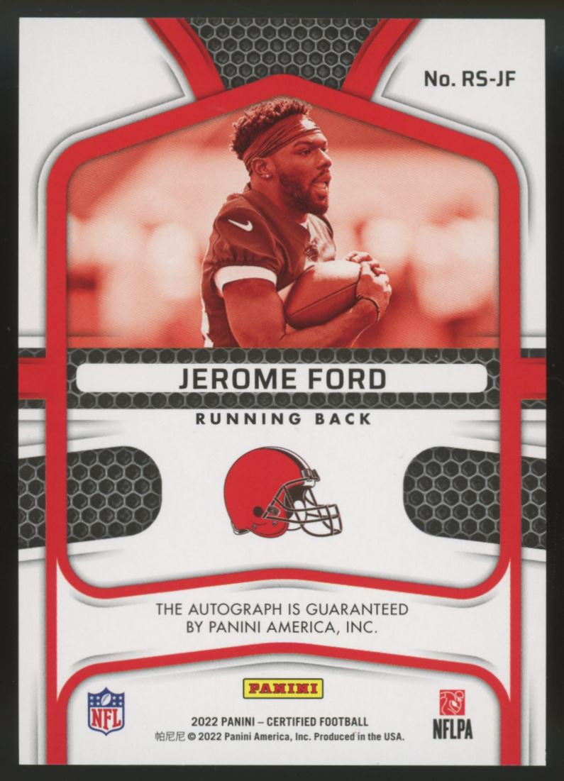 2022 Certified Jerome Ford RC Signatures Auto /149 #RS-JF