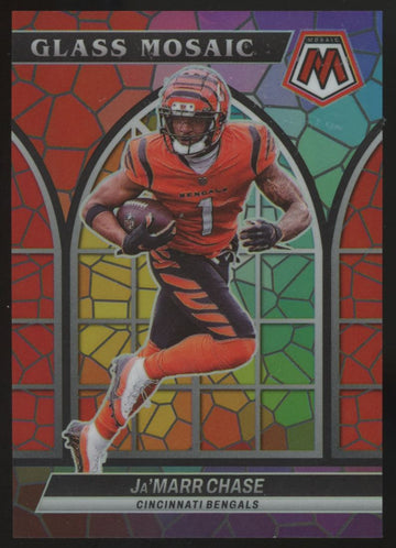2022 Panini Mosaic Ja'Marr Chase Stained Glass SSP #GM-17