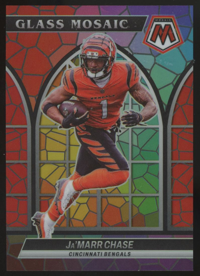 2022 Panini Mosaic Ja'Marr Chase Stained Glass SSP #GM-17