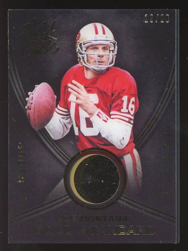 2014 Panini Black Gold Standard #5 Joe Montana 14K Gold Piece #19/20 49ers