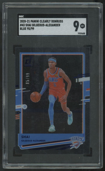 2020-21 Panini Clearly Donruss Shai Gilgeous-Alexander Blue /99 #43 SGC 9