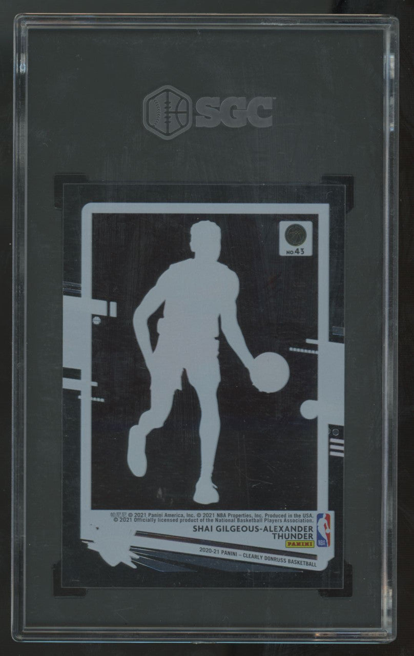 2020-21 Panini Clearly Donruss Shai Gilgeous-Alexander Blue /99 #43 SGC 9