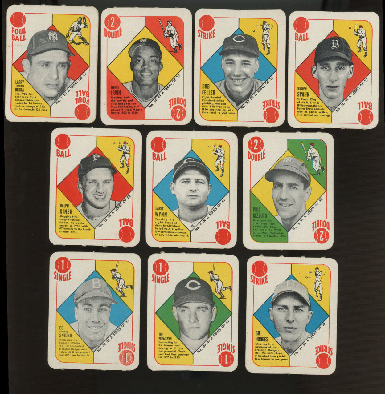 1951 Topps Red Back Baseball Complete Set (52) VG-EX/MT